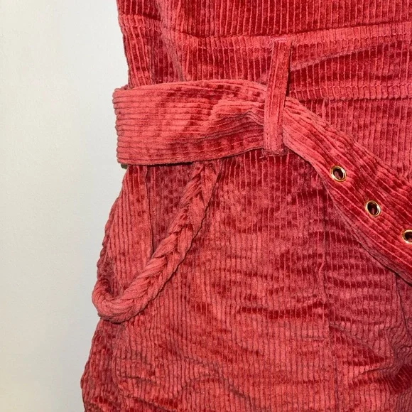 Show Me Your MuMu Red Corduroy dress - Picture 13 of 14